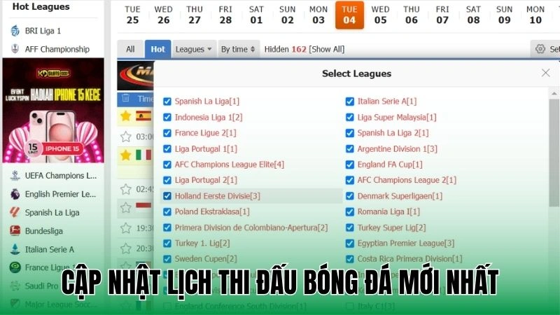 Nowgoal 15 Cập nhật lịch thi đấu bóng đá nowgoal mới nhất